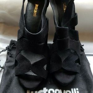 NEW Just Cavalli Black Heels Size US10/EU40